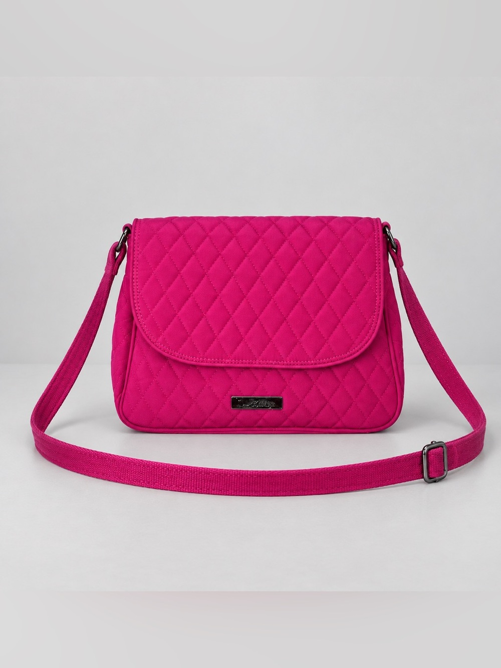Vera Bradley Microfiber Crossbody Bag Purse Quilted Coquette Pink